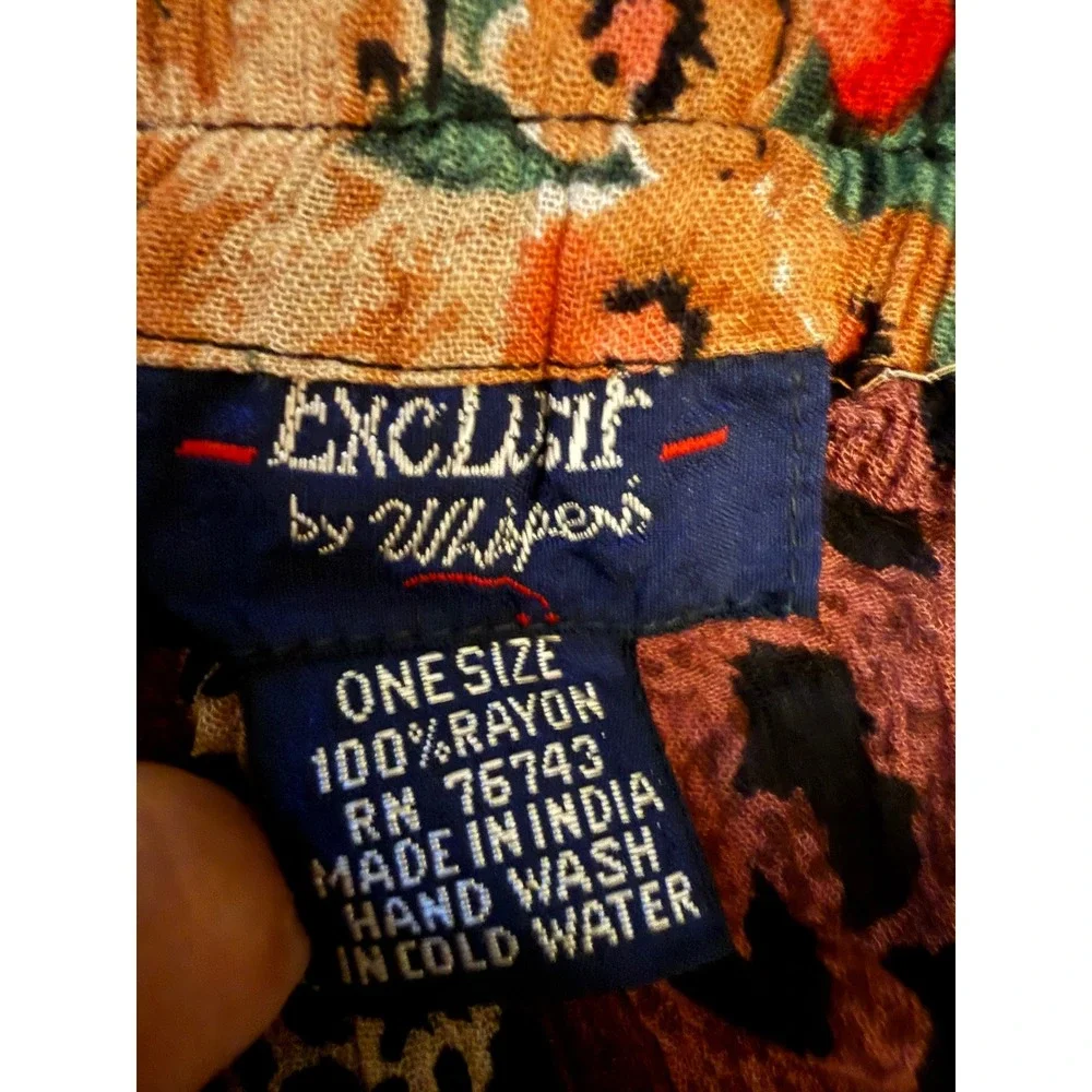 Exclusive‎ by Whispers Maxi Skirt One Size Mixed Leopard Floral Print FLAW